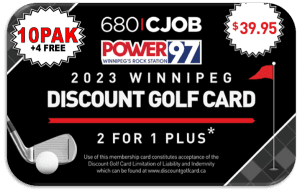 2023 Winnipeg Discount Golf Card (Top Ten)