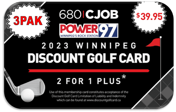 2023 Winnipeg Discount Golf Card (Terrific Trio)