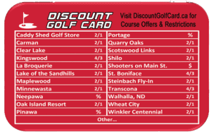 2024 Winnipeg Discount Golf Card (Flash Sale)