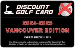 2024 Vancouver Discount Golf Card (Single)